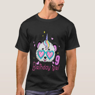 Kindergeburtstag für Mädchen 9. Geburtstag 9 Jahre T-Shirt