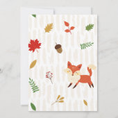 Kindergeburtstag für niedliche Herbstspass-Waldtie Einladung (Rückseite)