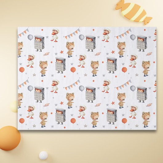 Kindergeburtstag für niedliche Kostüme Seidenpapier