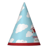 Kindergeburtstag für Vintages Flugzeug (Rotes Flug Partyhütchen (Links)