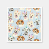 Kindergeburtstag für Welpenmuster Serviette (Vorderseite)