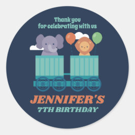 Kindergeburtstag-Gastgeschenk für Züge und Niedlic Runder Aufkleber