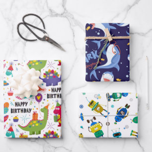 Kindergeburtstag Geschenkpapier Set