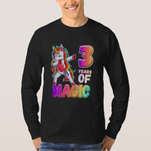 Kindergeburtstag Girl 3 Jahre alt Einhorn 3 Jahre T-Shirt