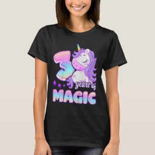 Kindergeburtstag Girl 3 Jahre alt Einhorn 3 Jahre T-Shirt