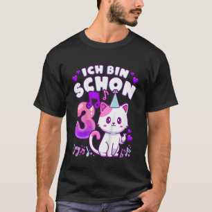 Kindergeburtstag Girl 3 Jahre alt, K-Pop, Kätzchen T-Shirt