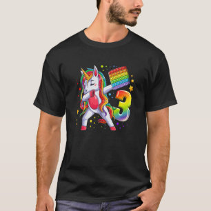 Kindergeburtstag Girl 3 Jahre, Einhorn, Nummer 3 T-Shirt