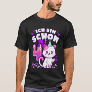 Kindergeburtstag Girl 4 Jahre alt, K-Pop, Kätzchen T-Shirt