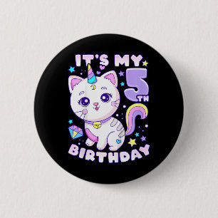 Kindergeburtstag Girl 5 Jahre alt Button