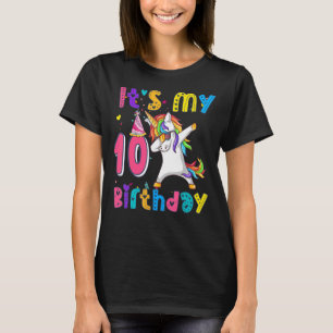Kindergeburtstag Girl Unicorn 10th I'm 10 Jahre al T-Shirt