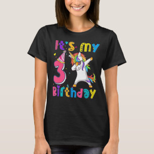 Kindergeburtstag Girl Unicorn 3rd i'm 3 Jahre alt  T-Shirt