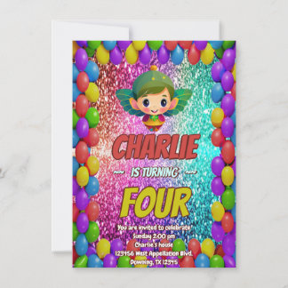 Kindergeburtstag im Cartoon Einladung