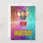 Kindergeburtstag im Cartoon Einladung (Rückseite)