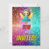 Kindergeburtstag im Cartoon Einladung (Rückseite)