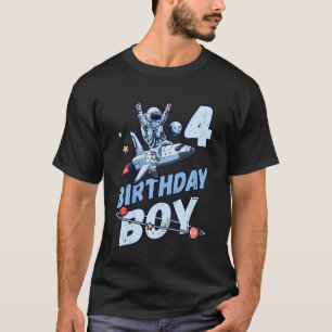 Kindergeburtstag Junge 4 Jahre alte Astronautenflu T-Shirt