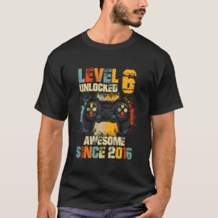Kindergeburtstag Junge Stufe 6 Unverriegelter Phan T-Shirt