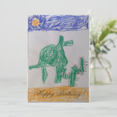 Kindergeburtstag-Karte Einladung (Stehend Vorderseite)