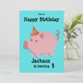 Kindergeburtstag-Karte für ansprechendes tierische Einladung (Stehend Vorderseite)