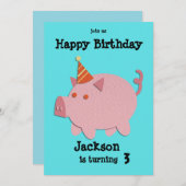 Kindergeburtstag-Karte für ansprechendes tierische Einladung (Vorne/Hinten)