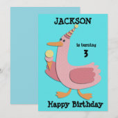 Kindergeburtstag-Karte für ansprechendes tierische Einladung (Vorne/Hinten)