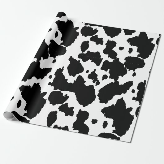 Kindergeburtstag Kuh Ausblenden Geschenkpapier (Ungerollt)