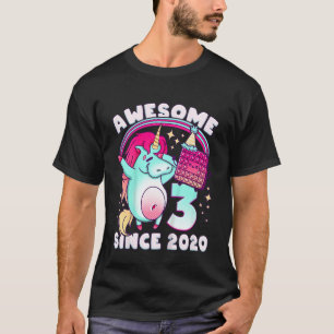 Kindergeburtstag Mädchen 3 Jahre alt, geboren 2020 T-Shirt