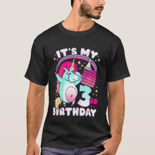 Kindergeburtstag Mädchen 3 Jahre, Einhorn, Pop, 3 T-Shirt