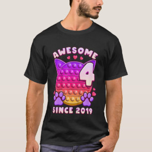 Kindergeburtstag Mädchen 4 Jahre Phantastisch seit T-Shirt