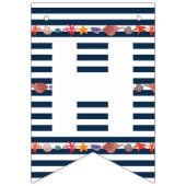 Kindergeburtstag mit Meerestiere Wimpelkette (Erste Fahne)