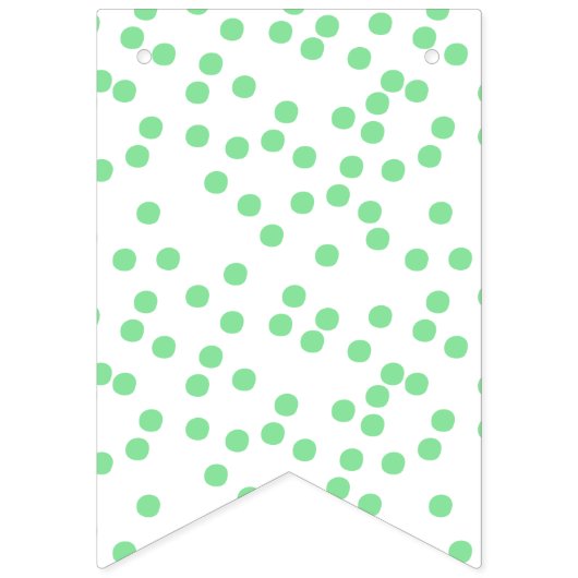 Kindergeburtstag - Muster für grüne Punkte Wimpelkette (Erste Fahne)