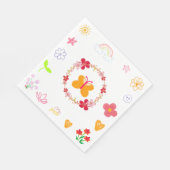 Kindergeburtstag Napkins in Gelb und Lila Serviette (Ecke)