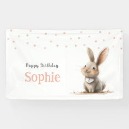 Kindergeburtstag Niedlich Bunny Happy Geburtstag Banner
