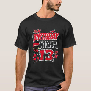 Kindergeburtstag Ninja 13. B'Day Boy Karate 13. Jä T-Shirt