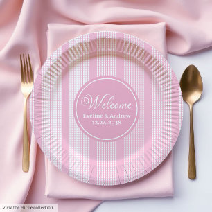 Kindergeburtstag Paper Tellers Pink Tartan Trendy Pappteller
