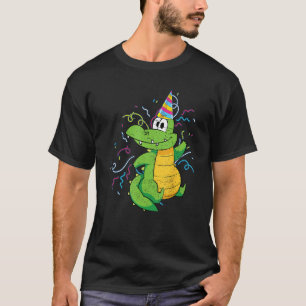 Kindergeburtstag Party Alligator Reptil Tier Niedl T-Shirt