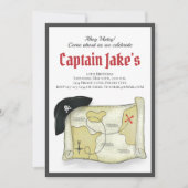 Kindergeburtstag Party Cool Piratenvorlage Einladung (Vorderseite)