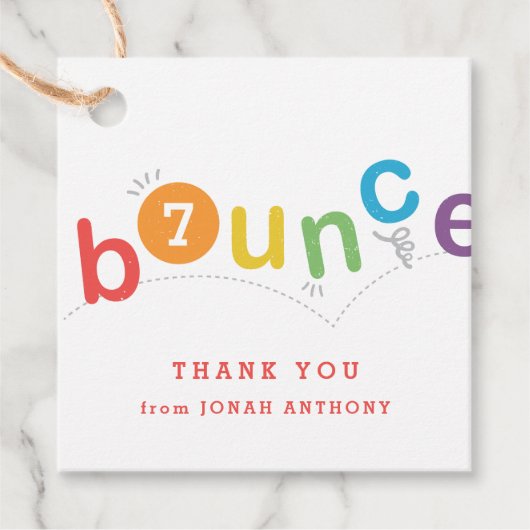 Kindergeburtstag Party danke für Tag Geschenkanhänger (Vorderseite)