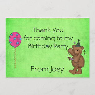 Kindergeburtstag-Party danken Ihnen Karten