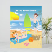 Kindergeburtstag Party Einladung (Stehend Vorderseite)