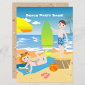 Kindergeburtstag Party Einladung (Vorne/Hinten)