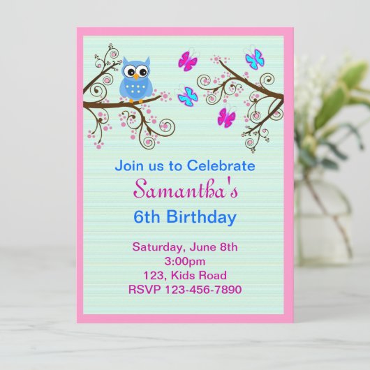 Kindergeburtstag-Party Einladung (Stehend Vorderseite)