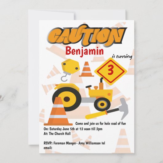 Kindergeburtstag-Party Einladung (Vorderseite)