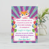 Kindergeburtstag Party Einladung (Stehend Vorderseite)