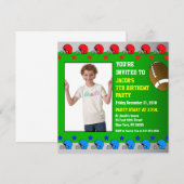 Kindergeburtstag Party Einladung Foto Fußball hinz (Vorne/Hinten)