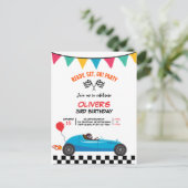 Kindergeburtstag-Party Einladung Postkarte (Stehend Vorderseite)