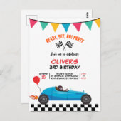 Kindergeburtstag-Party Einladung Postkarte (Vorne/Hinten)