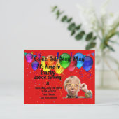 Kindergeburtstag Party Einladung Postkarte (Stehend Vorderseite)