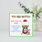 Kindergeburtstag Party - Einladung von Gumball - (Stehend Vorderseite)