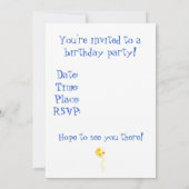 Kindergeburtstag Party Einladung Zoos Art (Rückseite)