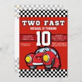 Kindergeburtstag Party Einladung: Zwei schnell, Au Einladung (Vorne/Hinten)